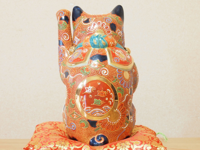再再販! shareshop九谷焼 招猫 染付 10号 trumbullcampbell.com