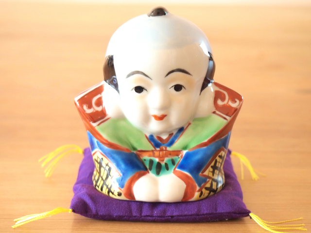 福助／九谷焼／九谷八幡窯／縁起人形／商売繁盛／幸福招来 福助／九谷焼／九谷八幡窯／縁起物／商売繫盛／幸福招来