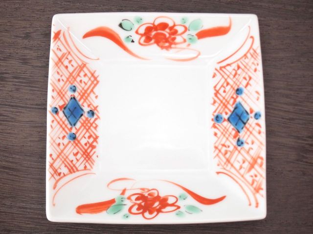 九谷焼 和陶房　3号角皿 に