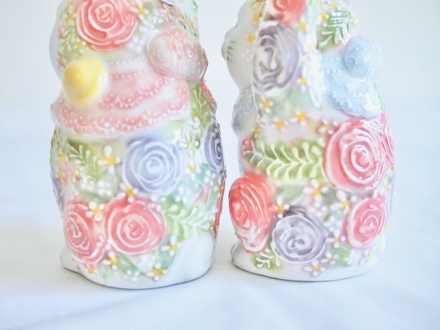 4号招猫　下絵イッチン華盛　下野邦子　マルヨネ陶幸 maruyone