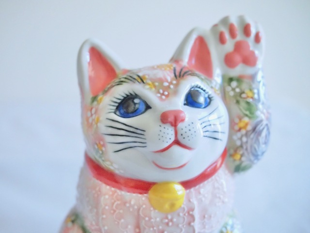 5.7号前垂れ招猫 下絵イッチン華盛 下野邦子