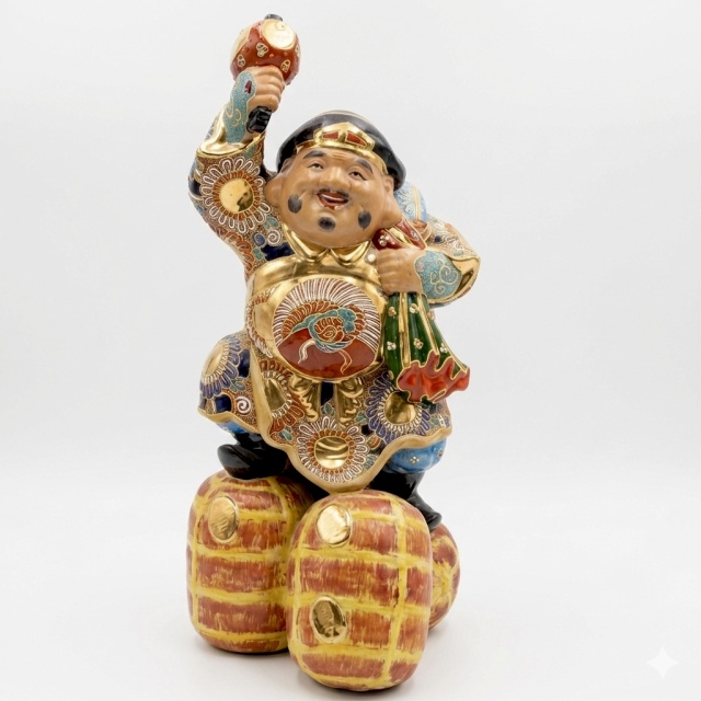 九谷焼 18号大黒 七福神 盛 大黒